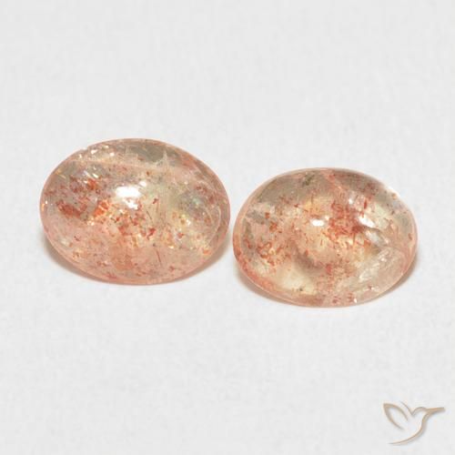 Gemme di Pietra solare Arancione chiaro naturale da 1.74 ct, Ovale, Traslucido