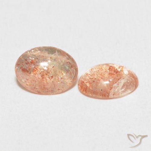 Gemme di Pietra solare Arancione chiaro naturale da 1.74 ct, Ovale, Traslucido