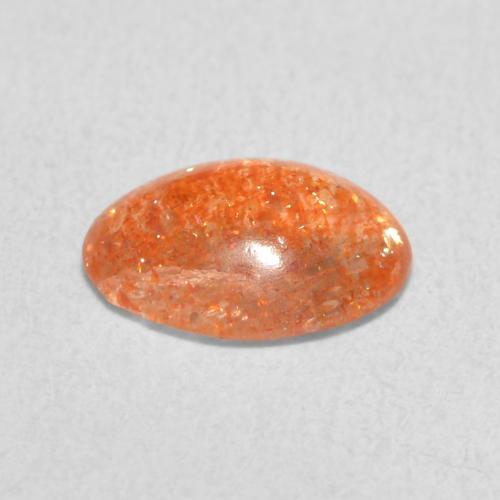 Pietra solare Arancione scuro naturale da 1.11 ct, Ovale, Traslucido