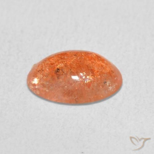 Pietra solare Yam Arancia naturale da 0.87 ct, Ovale, Traslucido