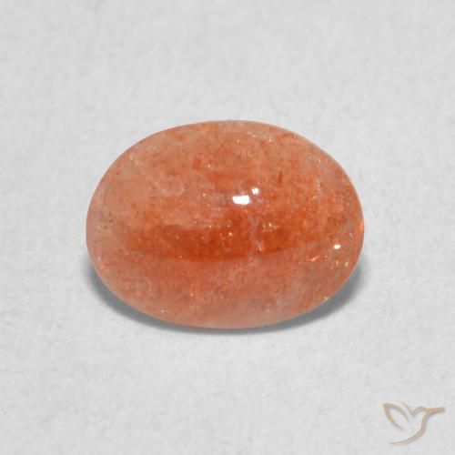 0.91ct Naturale Arancio Medio Pietra solare, Ovale, Traslucido