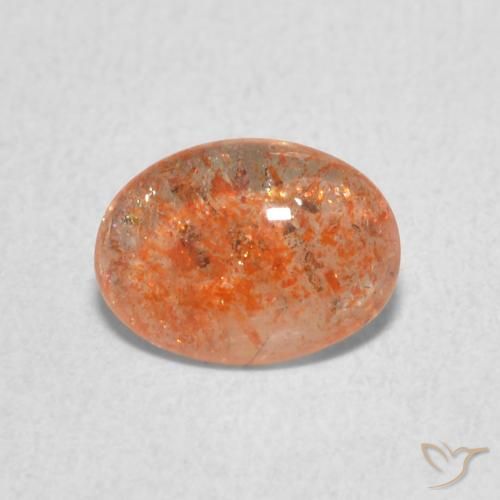 0.93ct Naturale Arancio Medio Pietra solare, Ovale, Traslucido