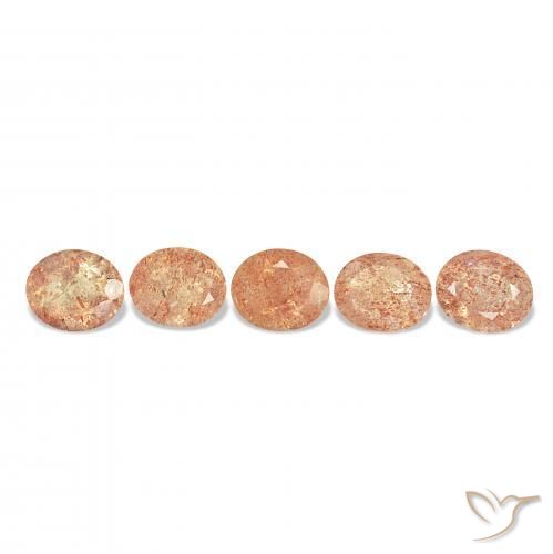 Gemme di Pietra solare Arancio tigre chiaro naturale da 23.13 ct, Ovale, Trasparente