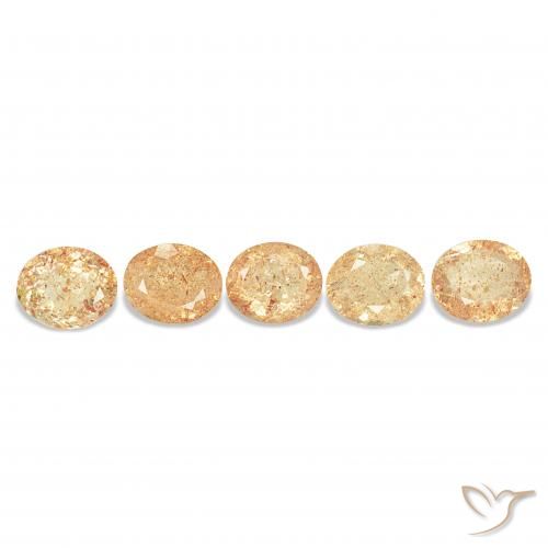 22.26ctw Arancione chiaro Pietra solare, Ovale, Trasparente