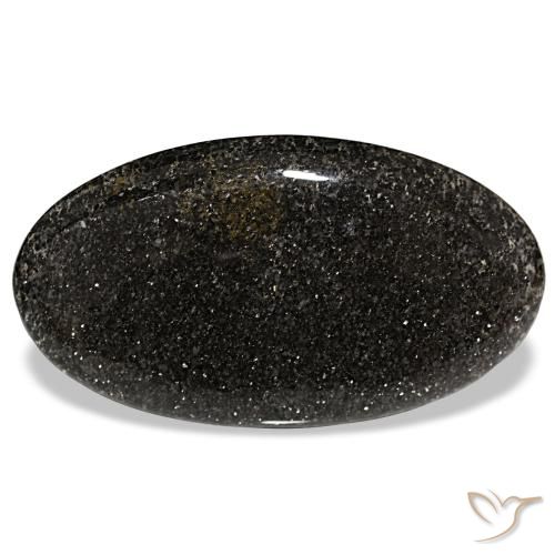 55.67ct nero pietra del sole, ovale, traslucido