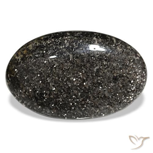 33.38ct nero pietra del sole, ovale, traslucido