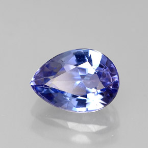 Tanzanite Viola Blu naturale da 1.67 ct, Forma a pera, VVS-VS