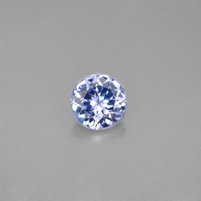 Tanzanite blu viola naturale da 0,82 ct, taglio rotondo, VS
