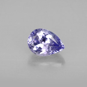 Tanzanite naturale viola da 1,24 ct, taglio a pera, VS
