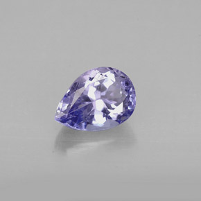 Tanzanite naturale viola da 1,24 ct, taglio a pera, VS