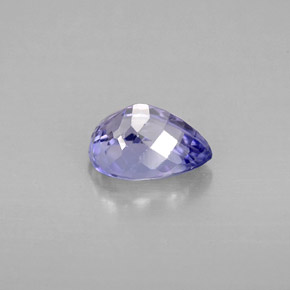 Tanzanite naturale viola da 1,24 ct, taglio a pera, VS