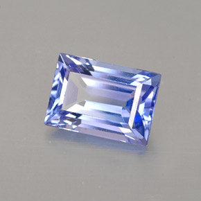 Tanzanite naturale blu da 1,61 ct, baguette, VS