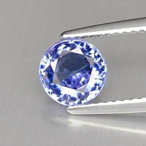 Tanzanite naturale blu da 1,50 ct, taglio rotondo, VVS-VS