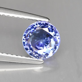 Tanzanite naturale blu da 1,50 ct, taglio rotondo, VVS-VS