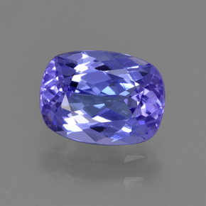 Tanzanite naturale viola da 1,34 ct, taglio a cuscino, VVS-VS
