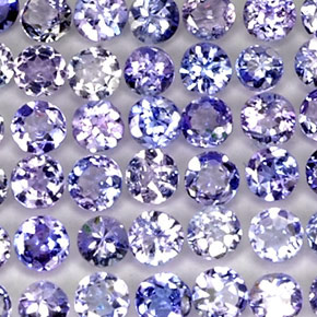 Tanzanite naturale blu da  ct, taglio rotondo, VVS