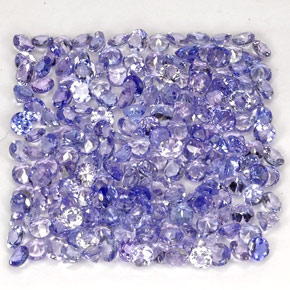 Tanzanite naturale blu da  ct, taglio rotondo, VVS