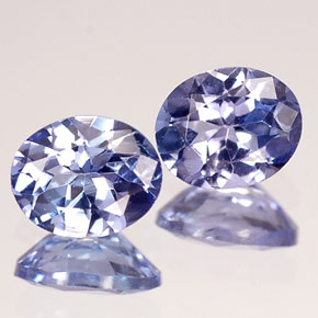 Gemme di Tanzanite Viola Blu naturale da  ct, Taglio ovale, VVS
