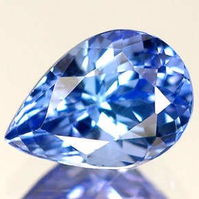 Tanzanite naturale blu da 1,31 ct, taglio a pera, VVS-VS