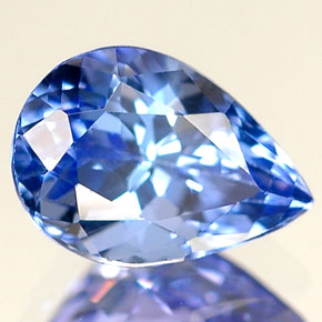 Tanzanite naturale blu da 1,31 ct, taglio a pera, VVS-VS