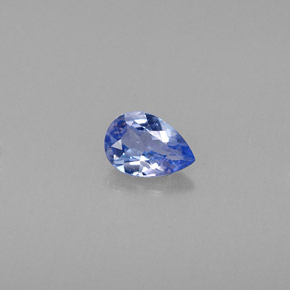 Tanzanite Viola Blu naturale da 0.26 ct, Forma a pera, VVS-VS