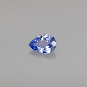 Tanzanite Viola Blu naturale da 0.26 ct, Forma a pera, VVS-VS