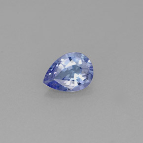 Tanzanite Viola Blu naturale da 0.54 ct, Forma a pera, VVS-VS