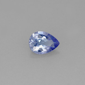 Tanzanite Viola Blu naturale da 0.54 ct, Forma a pera, VVS-VS