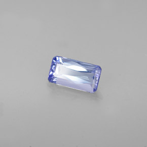 Tanzanite Viola Blu naturale da 0.74 ct, Taglio smeraldo, VVS