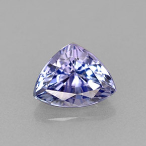 Tanzanite naturale blu da 0,57 ct, trillion, VVS