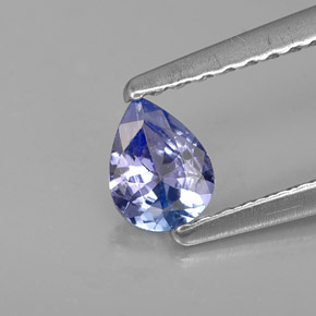 Tanzanite naturale blu da 0,24 ct, taglio a pera, VVS