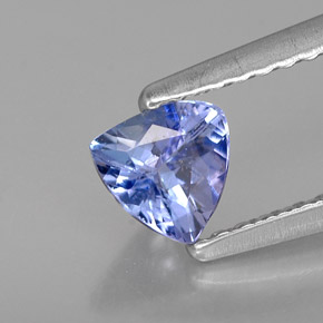 Tanzanite naturale blu da 0,44 ct, trillion, VVS-VS