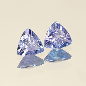 Gemme di Tanzanite Viola Blu naturale da  ct, Taglio trillion, VS