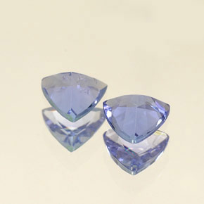 Gemme di Tanzanite Viola Blu naturale da  ct, Taglio trillion, VS