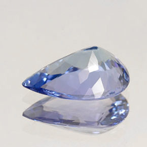 Tanzanite naturale blu da 1,43 ct, taglio a pera, IF