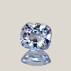 Tanzanite naturale blu da 0,80 ct, taglio a cuscino, VVS