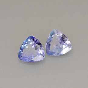 Gemme di Tanzanite Viola bluastro naturale da  ct, Taglio trillion, VS