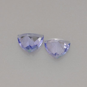 Gemme di Tanzanite Viola bluastro naturale da  ct, Taglio trillion, VS