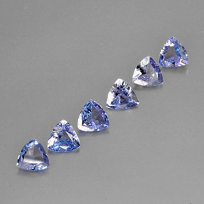 Tanzanite naturale blu da  ct, trillion, VS