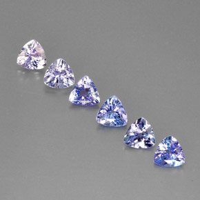 Tanzanite naturale blu da  ct, trillion, VS