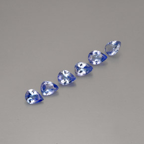 Gemme di Tanzanite Viola Blu naturale da  ct, Forma a pera, VS