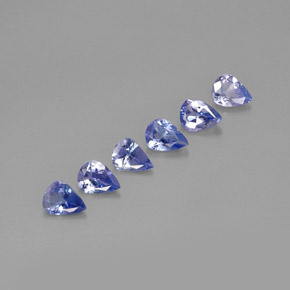 Gemme di Tanzanite Viola Blu naturale da  ct, Forma a pera, VS