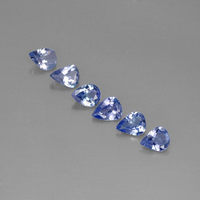 Gemme di Tanzanite Viola Blu naturale da  ct, Forma a pera, VS