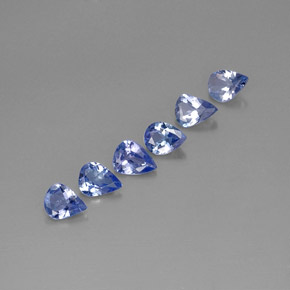 Gemme di Tanzanite Viola Blu naturale da  ct, Forma a pera, VS