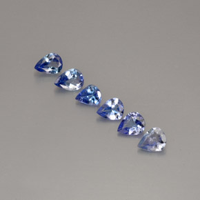 Gemme di Tanzanite Viola Blu naturale da  ct, Forma a pera, VS