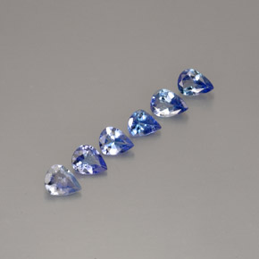 Gemme di Tanzanite Viola Blu naturale da  ct, Forma a pera, VS