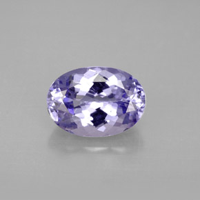 Tanzanite naturale viola da 2,46 ct, taglio ovale, VS