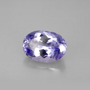 Tanzanite naturale viola da 2,46 ct, taglio ovale, VS