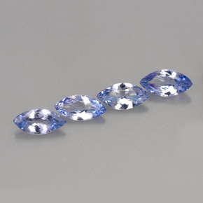Tanzanite naturale blu da  ct, marchesa, VVS-VS