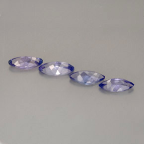 Gemme di Tanzanite Viola Blu naturale da  ct, Taglio marquise, VVS-VS